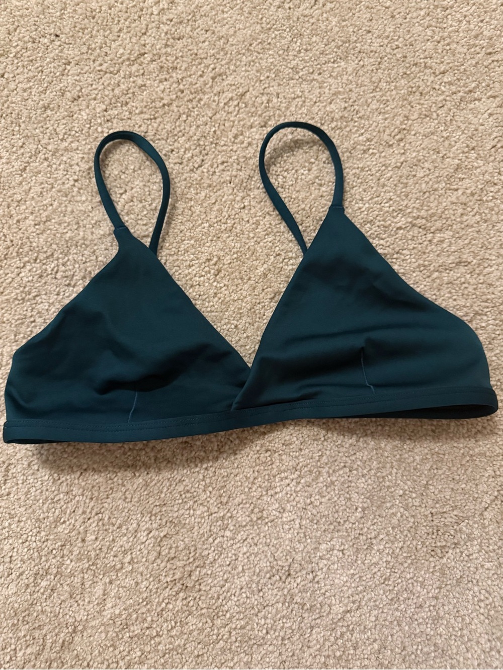 Left On Friday Triangle Bikini Top in Deep Teal